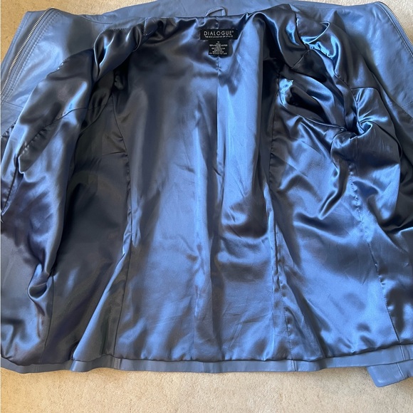Dialogue Leather Icy Blue Size 1X Jacket - Picture 9 of 16